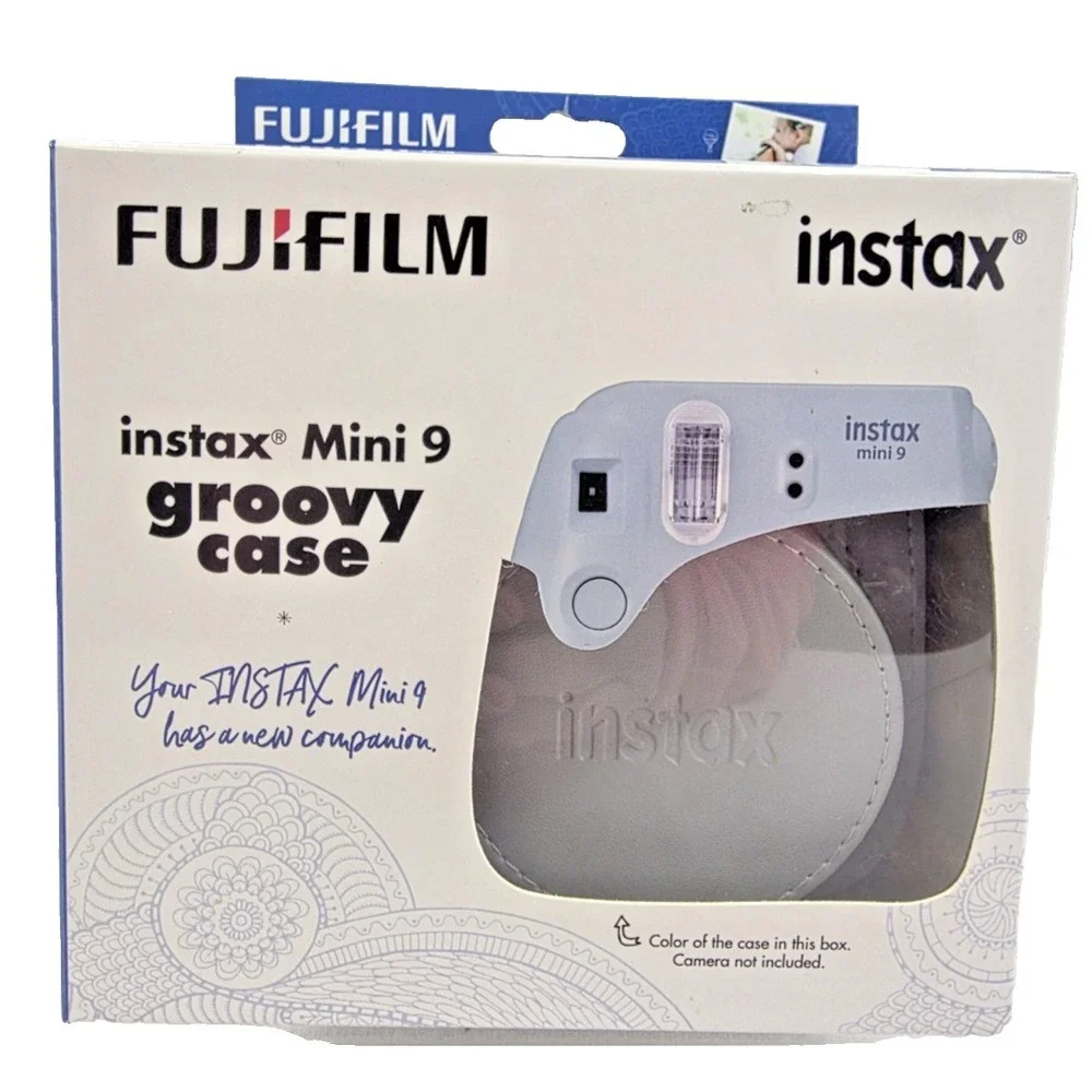 Fujifilm Instax Mini 9 Groovy Camera Case Smoky White Gray Protective Bag NIB